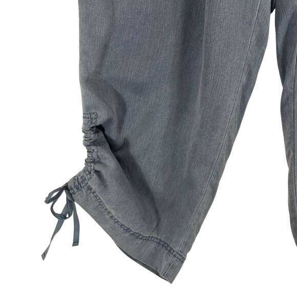 utility joggers travel pants loose fit pull on grey  cuffed sz 6 Jones New York - Picture 5 of 14